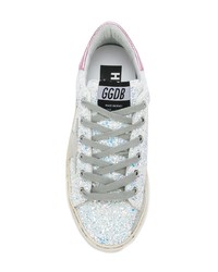 Baskets basses en cuir argentées Golden Goose Deluxe Brand