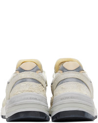 Baskets basses en cuir argentées Golden Goose