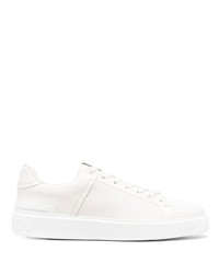 Baskets basses en cuir beiges Balmain