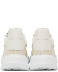 Baskets basses en cuir beiges Alexander McQueen