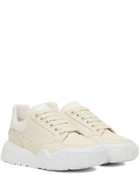 Baskets basses en cuir beiges Alexander McQueen