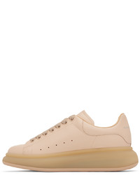 Baskets basses en cuir beiges Alexander McQueen