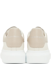 Baskets basses en cuir beiges Alexander McQueen