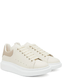 Baskets basses en cuir beiges Alexander McQueen