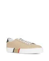 Baskets basses en cuir beiges Burberry