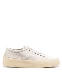 Baskets basses en cuir beiges Clarks Originals