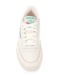 Baskets basses en cuir beiges Reebok