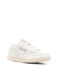 Baskets basses en cuir beiges Reebok