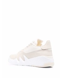 Baskets basses en cuir beiges Giuseppe Zanotti