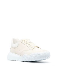 Baskets basses en cuir beiges Alexander McQueen