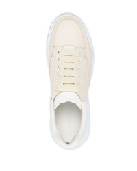 Baskets basses en cuir beiges Alexander McQueen