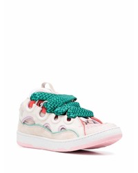 Baskets basses en cuir beiges Lanvin