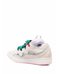 Baskets basses en cuir beiges Lanvin