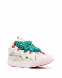 Baskets basses en cuir beiges Lanvin