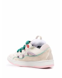 Baskets basses en cuir beiges Lanvin