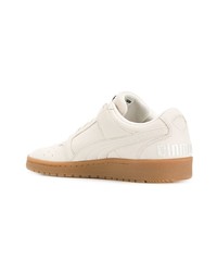 Baskets basses en cuir beiges Puma