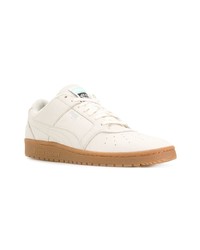 Baskets basses en cuir beiges Puma