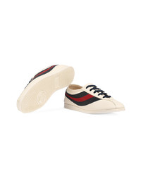 Baskets basses en cuir beiges Gucci