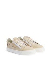 Baskets basses en cuir beiges Giuseppe Zanotti