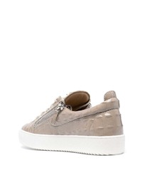 Baskets basses en cuir beiges Giuseppe Zanotti