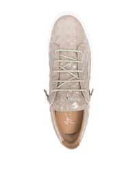 Baskets basses en cuir beiges Giuseppe Zanotti