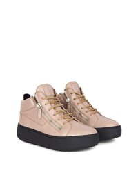 Baskets basses en cuir beiges Giuseppe Zanotti