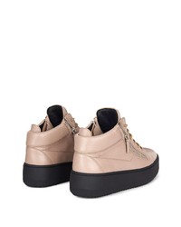 Baskets basses en cuir beiges Giuseppe Zanotti