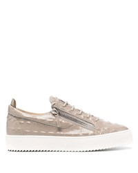 Baskets basses en cuir beiges Giuseppe Zanotti