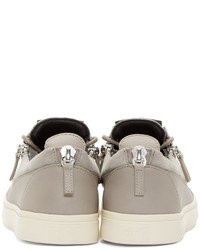 Baskets basses en cuir beiges Giuseppe Zanotti