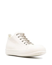 Baskets basses en cuir beiges Rick Owens