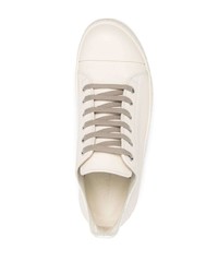 Baskets basses en cuir beiges Rick Owens