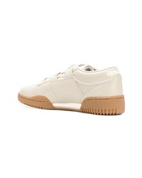 Baskets basses en cuir beiges Reebok