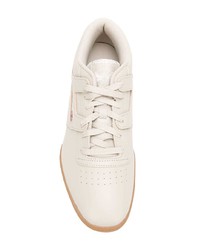 Baskets basses en cuir beiges Reebok