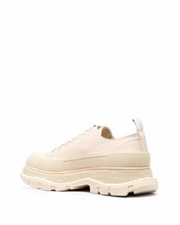 Baskets basses en cuir beiges Alexander McQueen