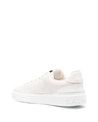 Baskets basses en cuir beiges Balmain