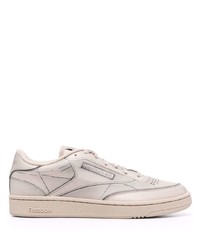 Baskets basses en cuir beiges Maison Margiela x Reebok