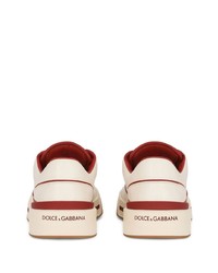 Baskets basses en cuir beiges Dolce & Gabbana