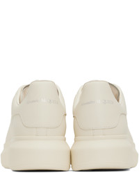 Baskets basses en cuir beiges Alexander McQueen