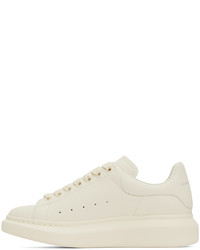 Baskets basses en cuir beiges Alexander McQueen