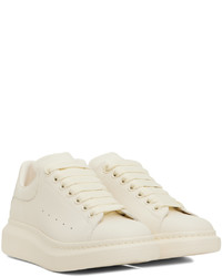 Baskets basses en cuir beiges Alexander McQueen