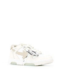 Baskets basses en cuir beiges Off-White