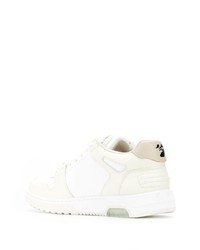 Baskets basses en cuir beiges Off-White