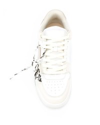 Baskets basses en cuir beiges Off-White