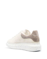 Baskets basses en cuir beiges Alexander McQueen