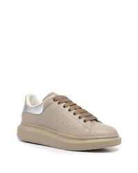 Baskets basses en cuir beiges Alexander McQueen