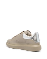 Baskets basses en cuir beiges Alexander McQueen