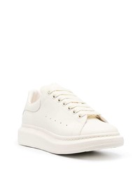 Baskets basses en cuir beiges Alexander McQueen