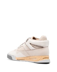 Baskets basses en cuir beiges Maison Margiela