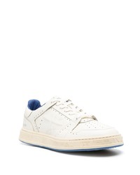 Baskets basses en cuir beiges Premiata