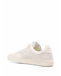 Baskets basses en cuir beiges Tom Ford